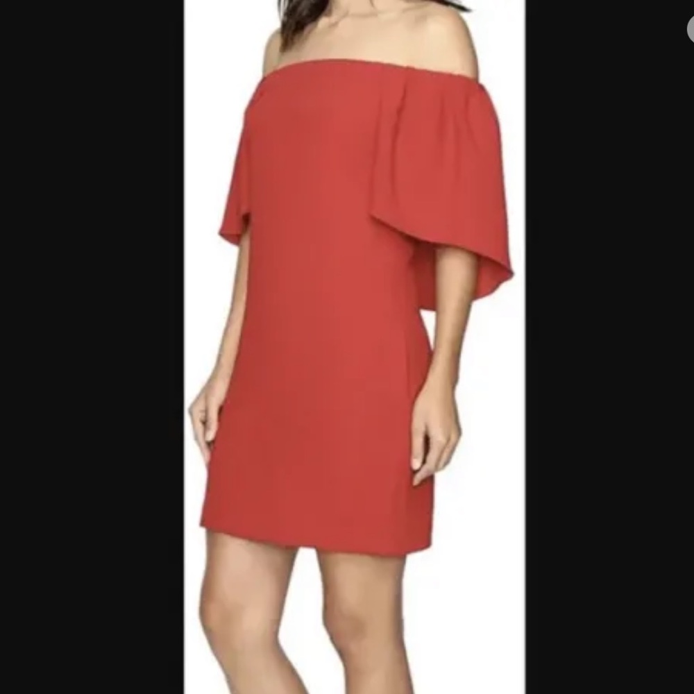 Trina Turk Zeal Classic Crepe Off Shoulder Red dress Size 4